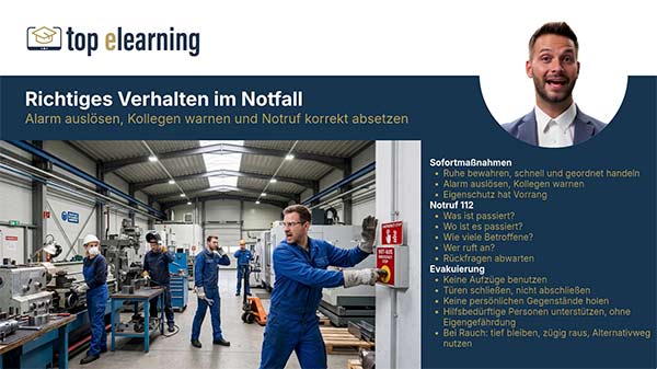 Evakuierung und Verhalten im Notfall