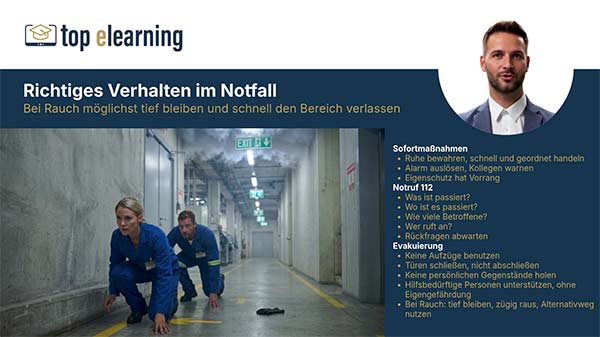 Evakuierung und Verhalten im Notfall