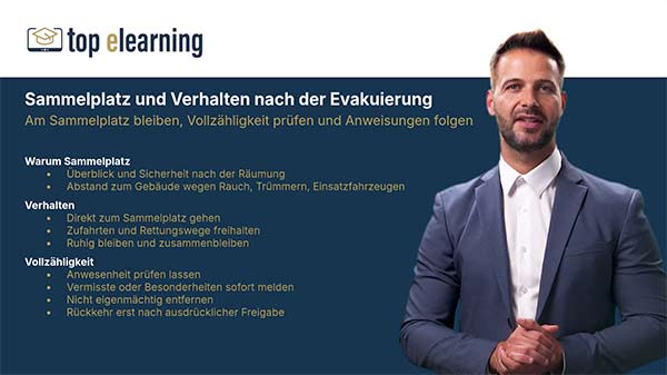 Evakuierung und Verhalten im Notfall