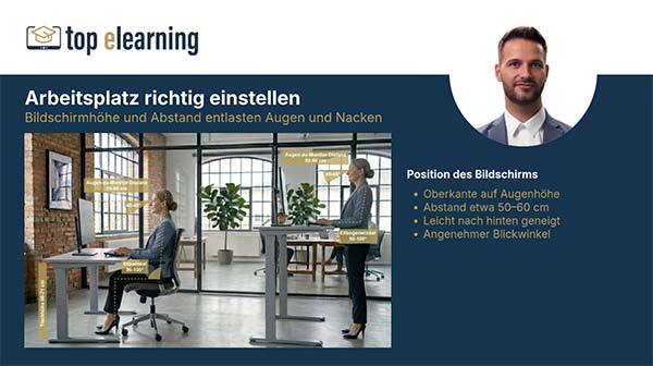 Bildschirmarbeitsplatz & Ergonomie im Büro